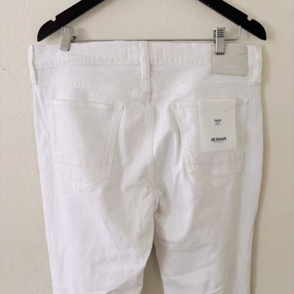 Hudson Zack Men’s Jeans White Distressed Size 34 - Picture 7 of 9